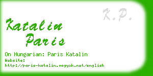 katalin paris business card